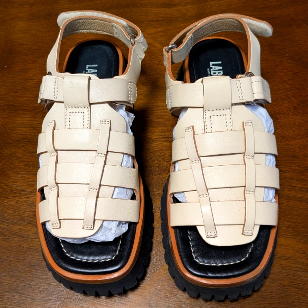 Cream Boomer Labucq Fisherman Sandals Size USA 8.5 / Eur 39 / UK 6